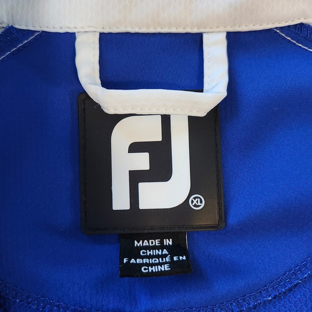 FootJoy FJ Golf Pullover Windbreaker Windshirt Jacket Blue Half Zip Men's XL - Picture 3 of 5